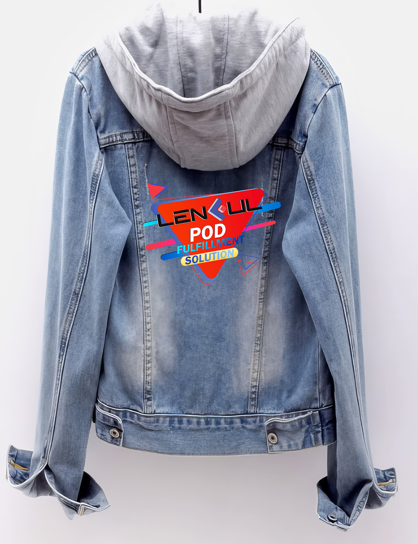 2D Hooded Denim Jacket