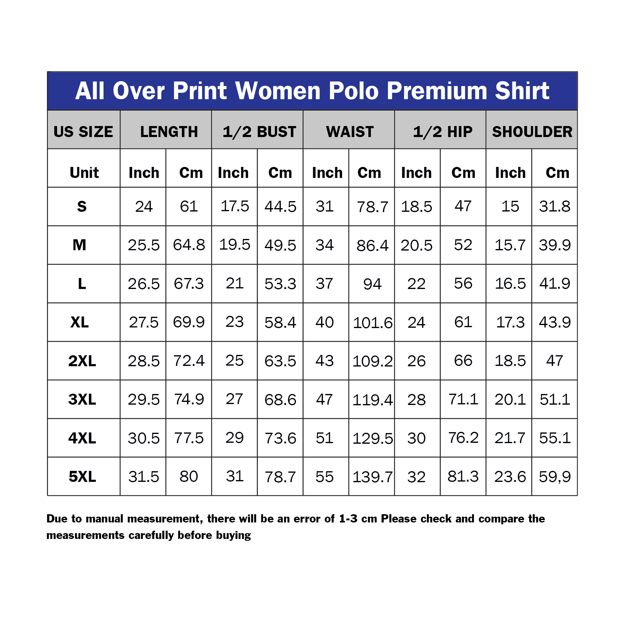 VN All Over Print Women Polo Premium Shirt