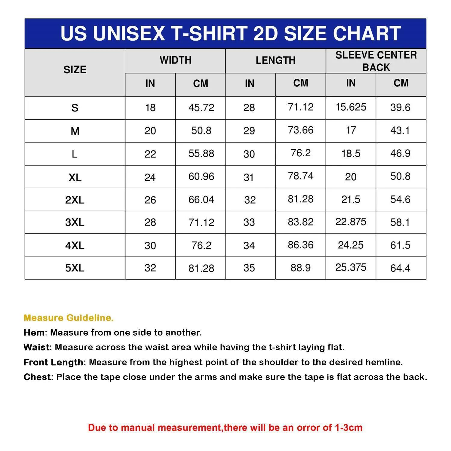 US Unisex T-Shirt 2D (DTG)