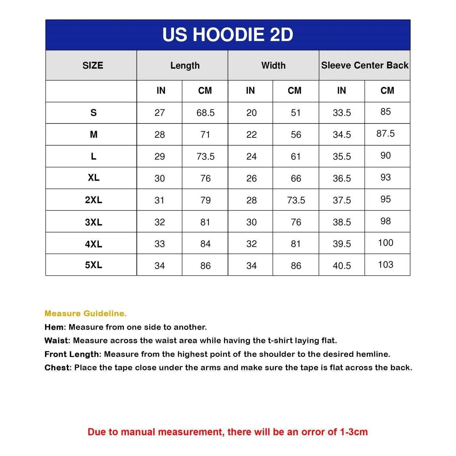 US Hoodie 2D (DTG)