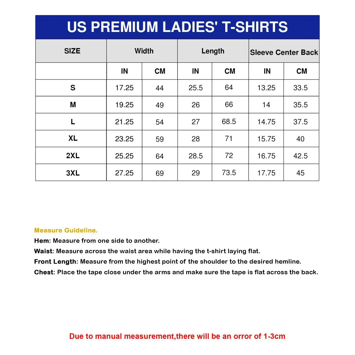 US Premium Ladies' T-Shirt (DTG)