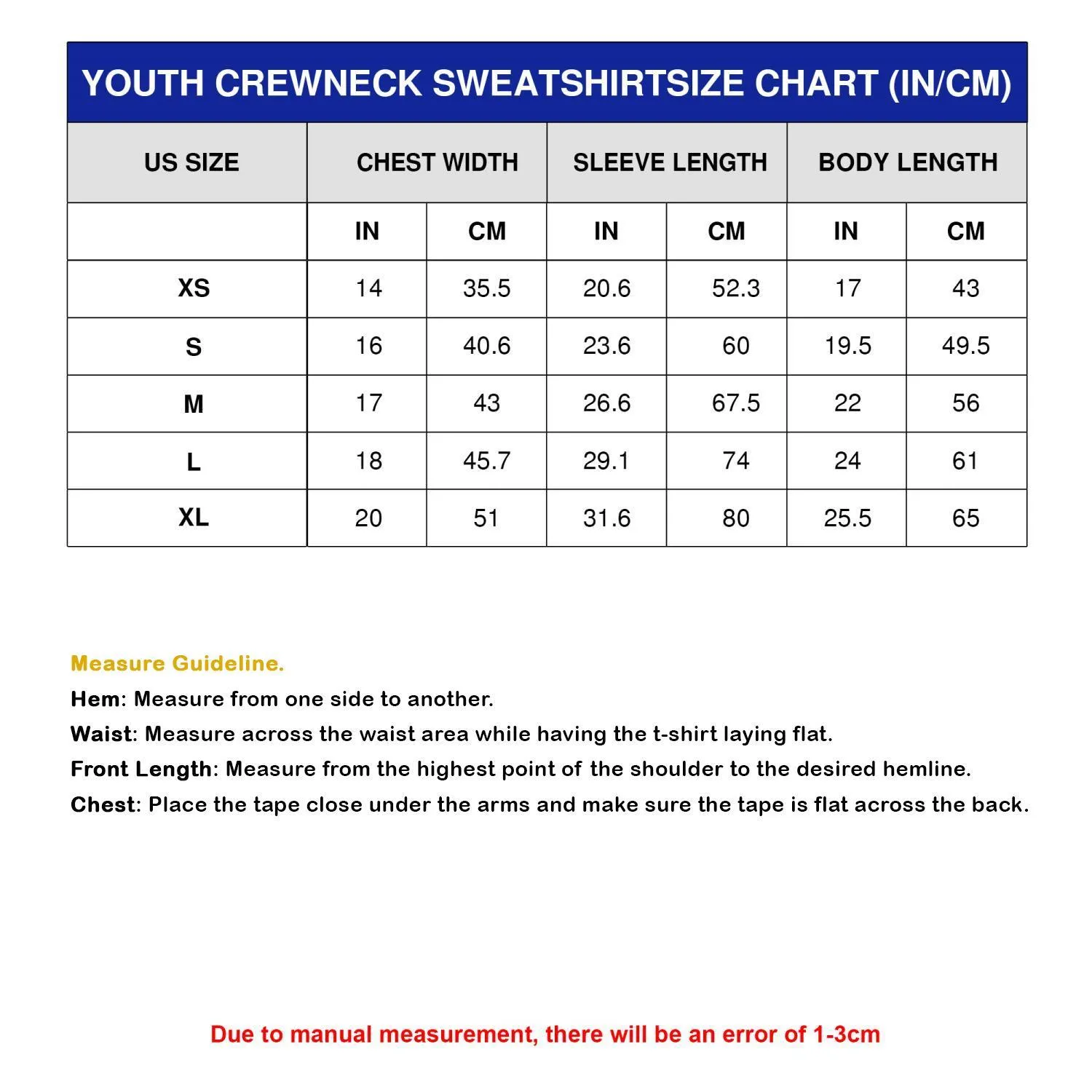 US Youth Crewneck Sweatshirt (DTG)