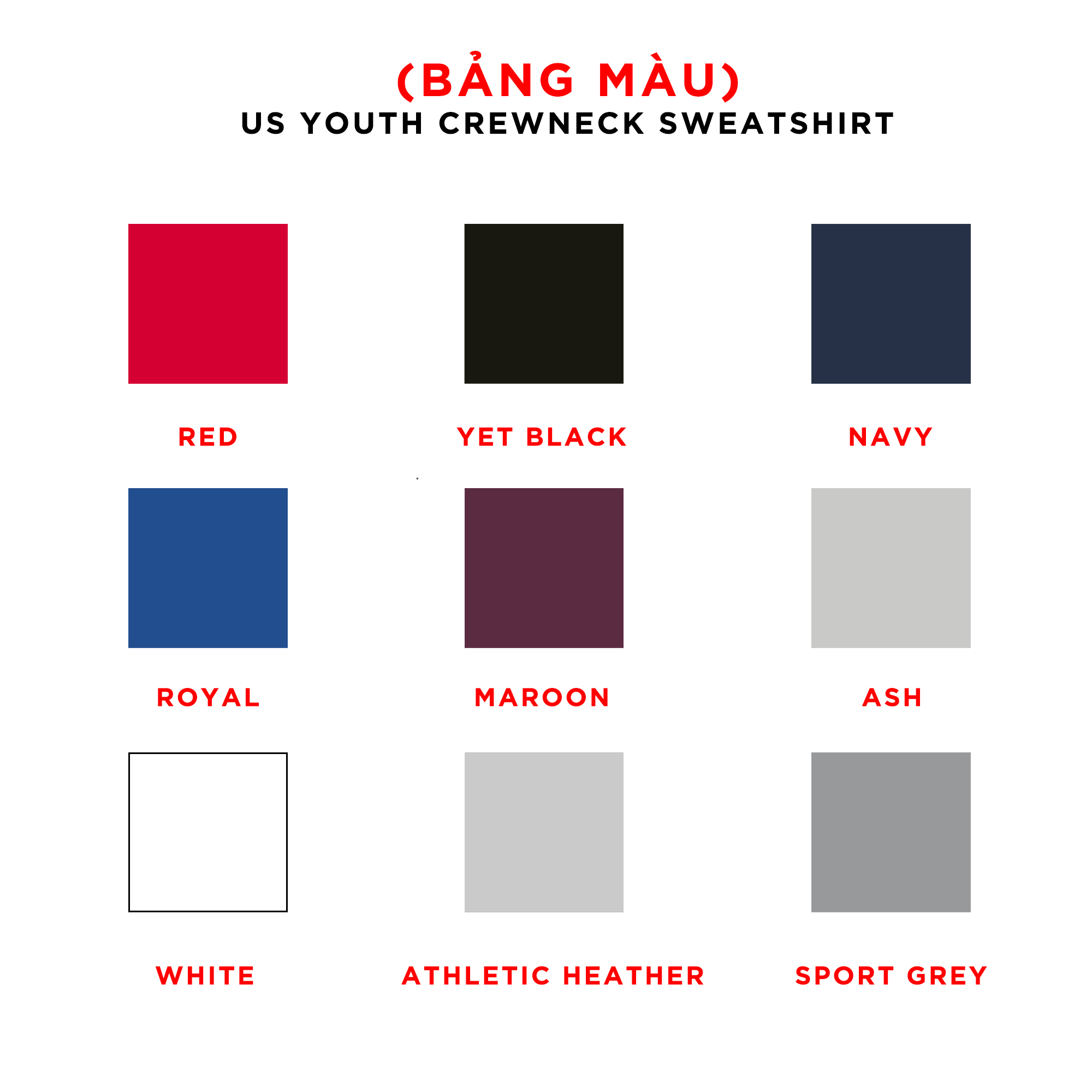 US Youth Crewneck Sweatshirt (DTG)