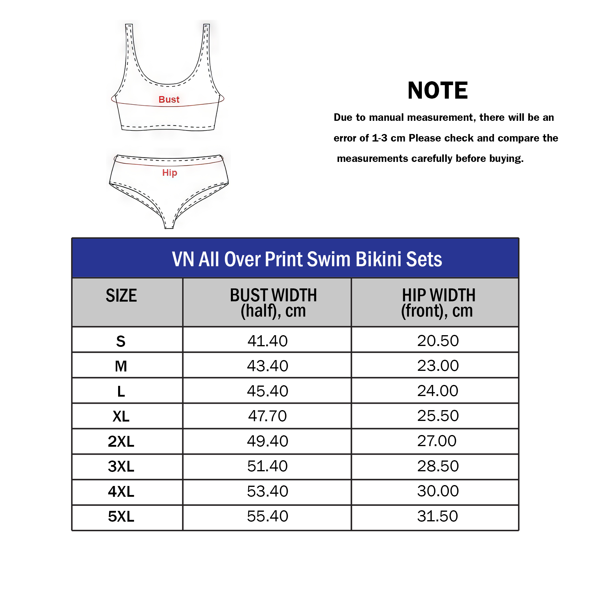 VN All Over Print Swim Bikini Sets