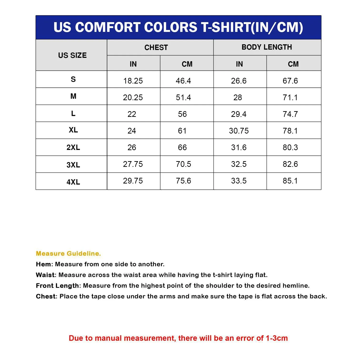 US Comfort Colors T-Shirt Unisex (DTG)