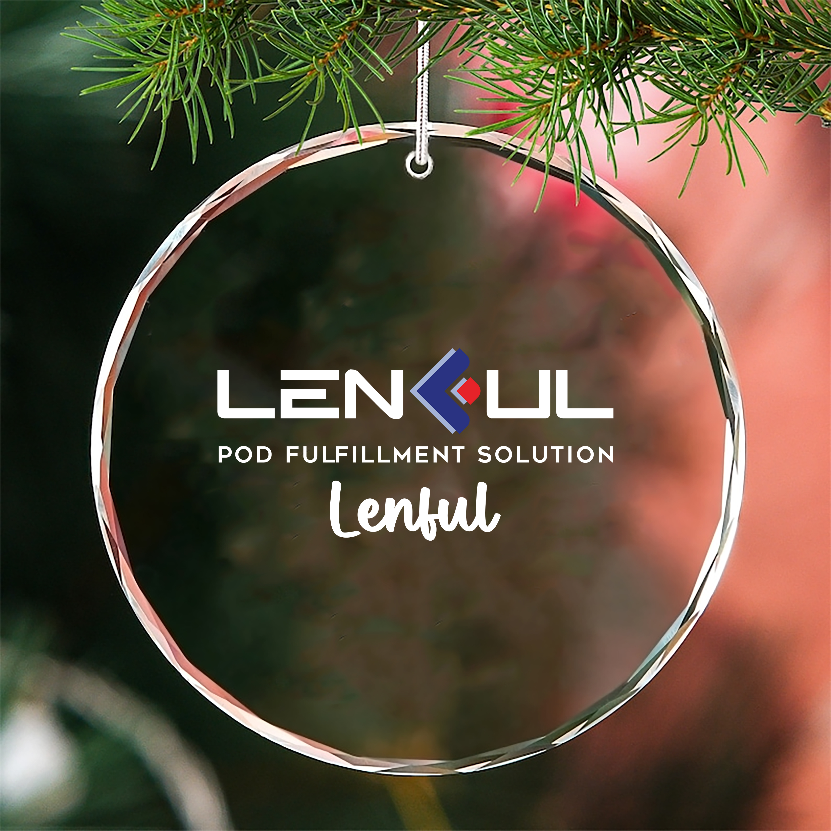 US Glass Ornament