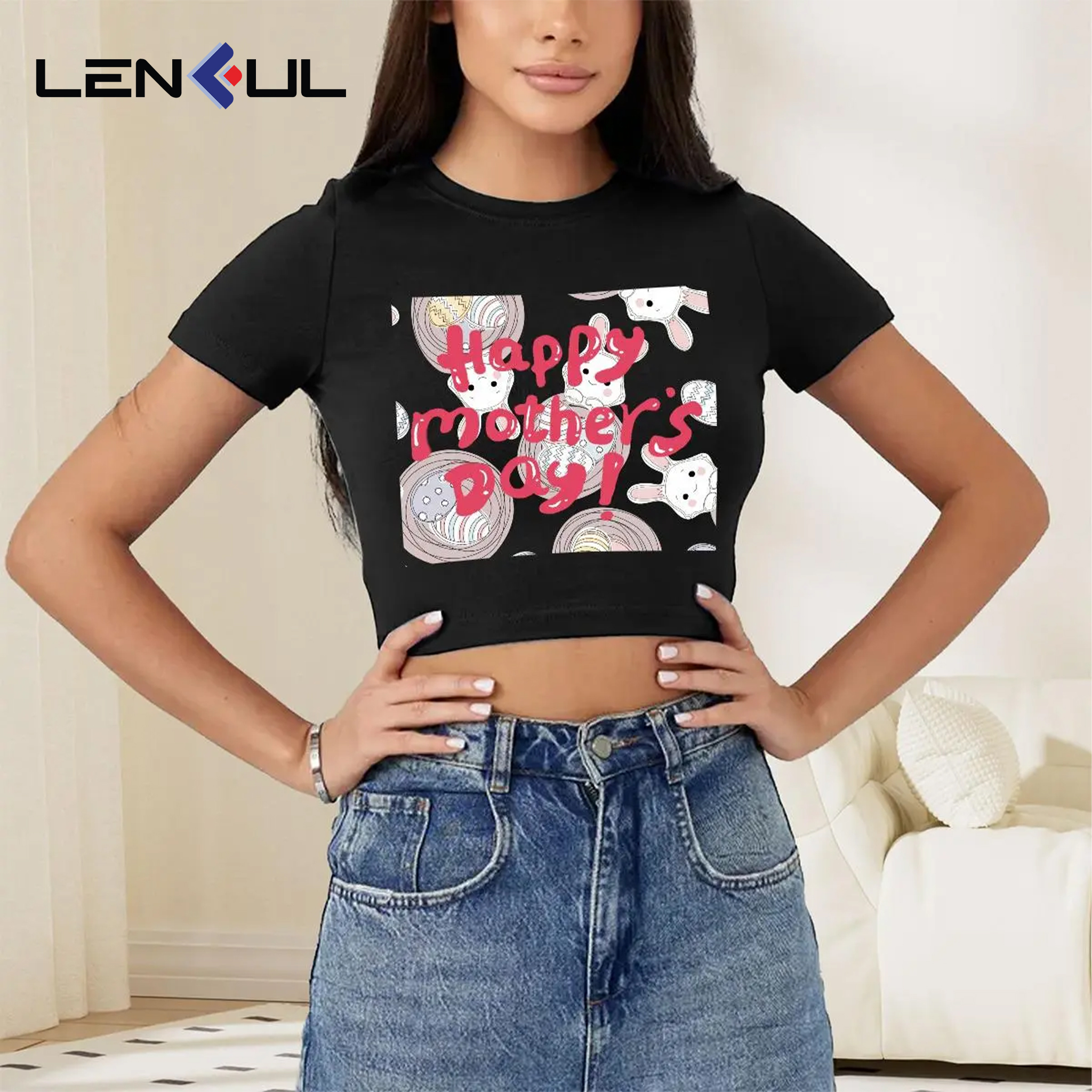 US Crop Tee 2D
