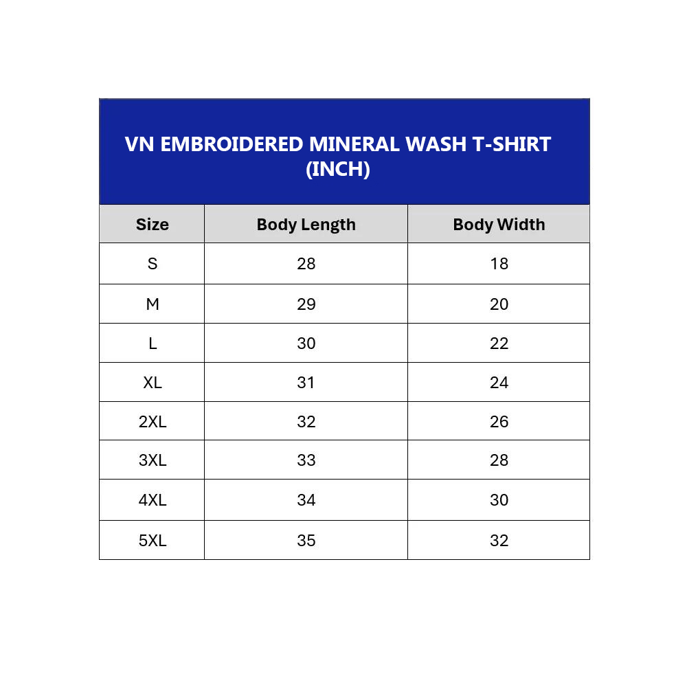 VN Embroidered Mineral Wash T-Shirt