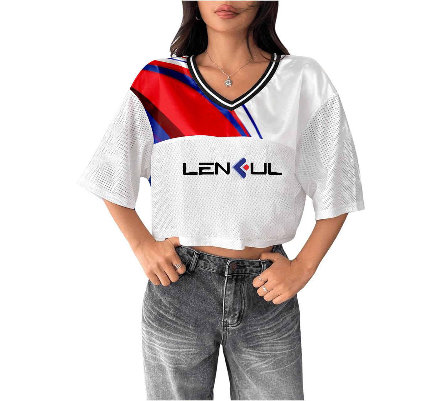 Mesh Football Jersey Croptop