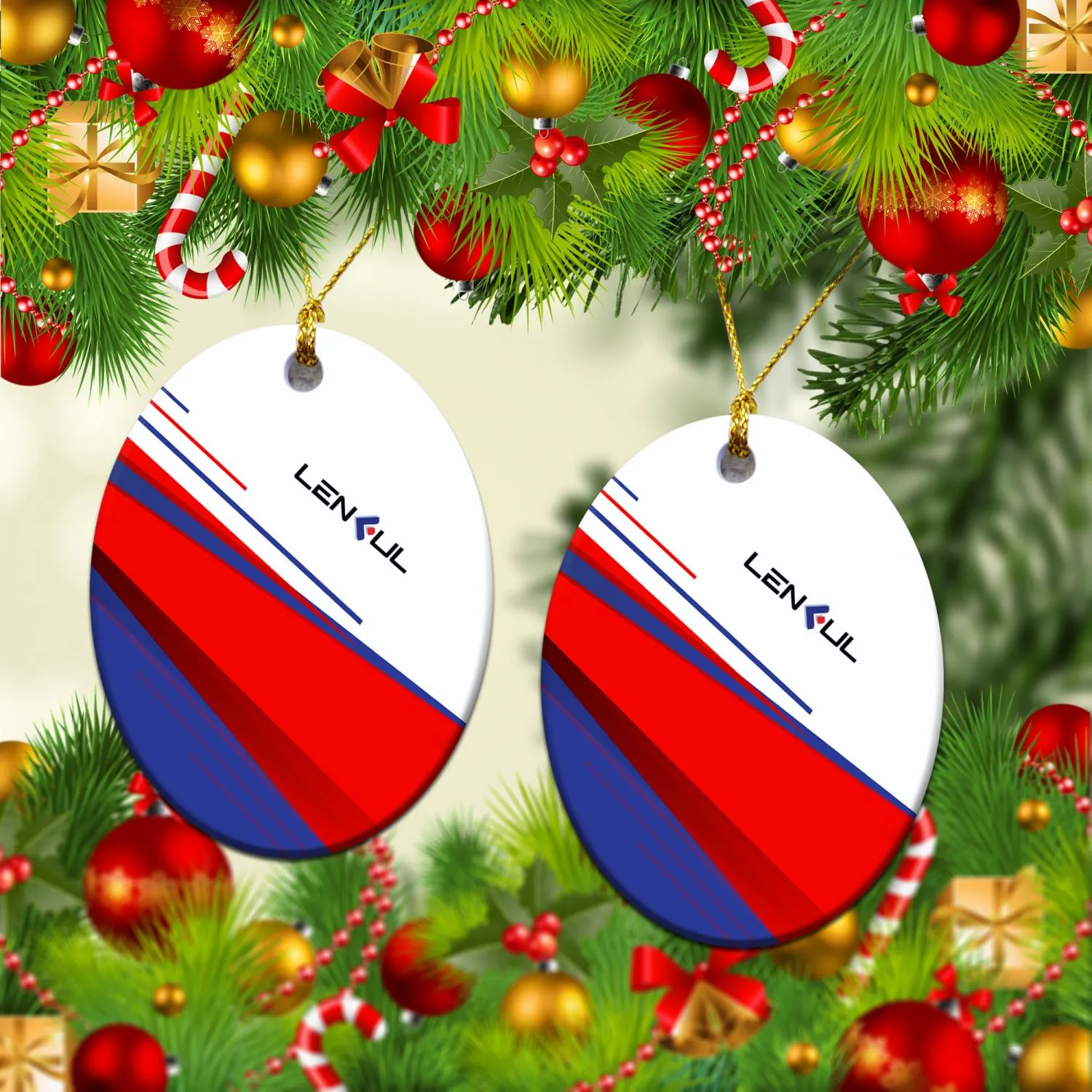 US Plastic Covering Wooden Ornaments