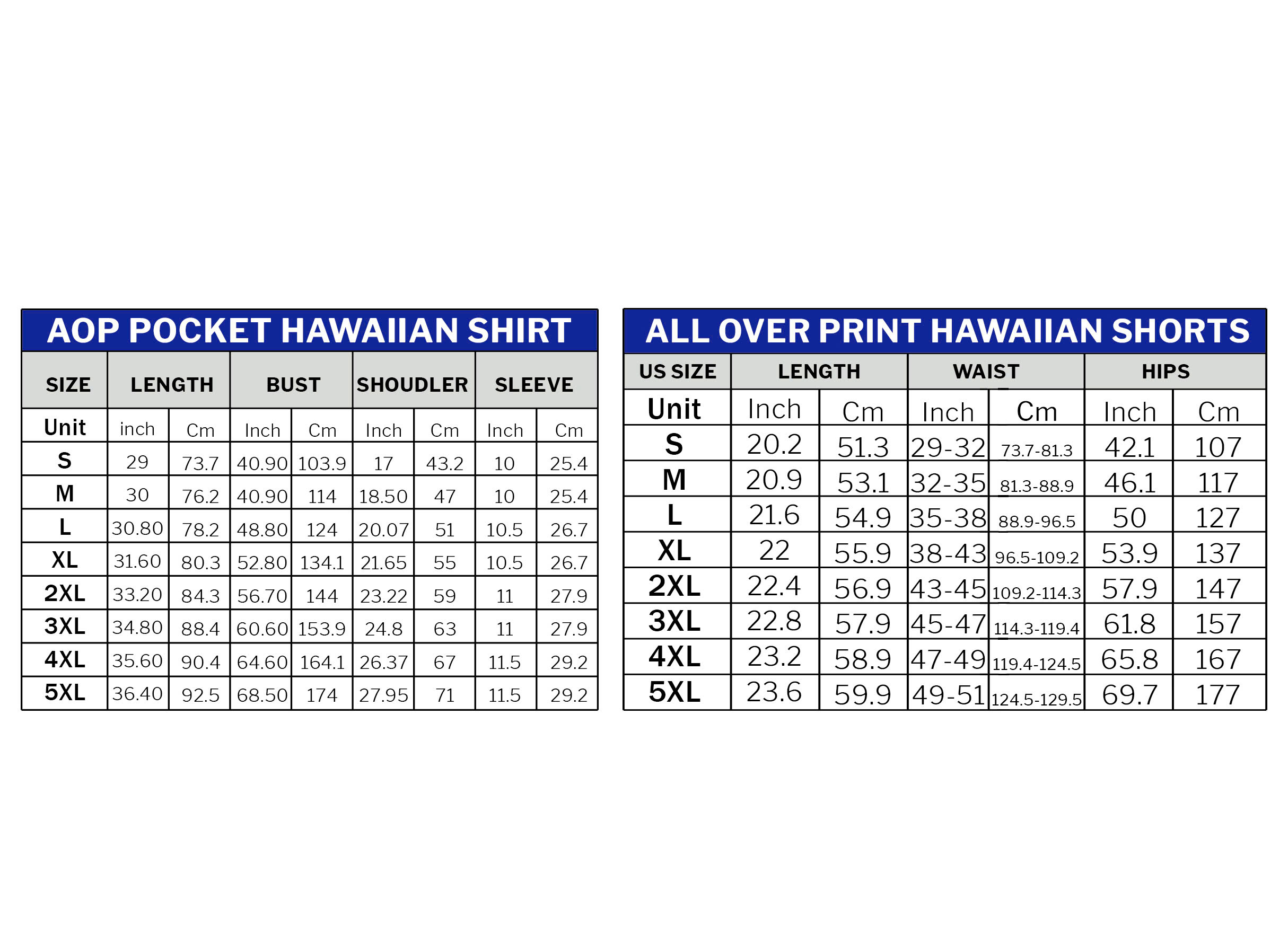 VN All Over Print Hawaiian Set