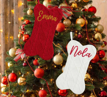 Christmas Dog Bone Stocking 