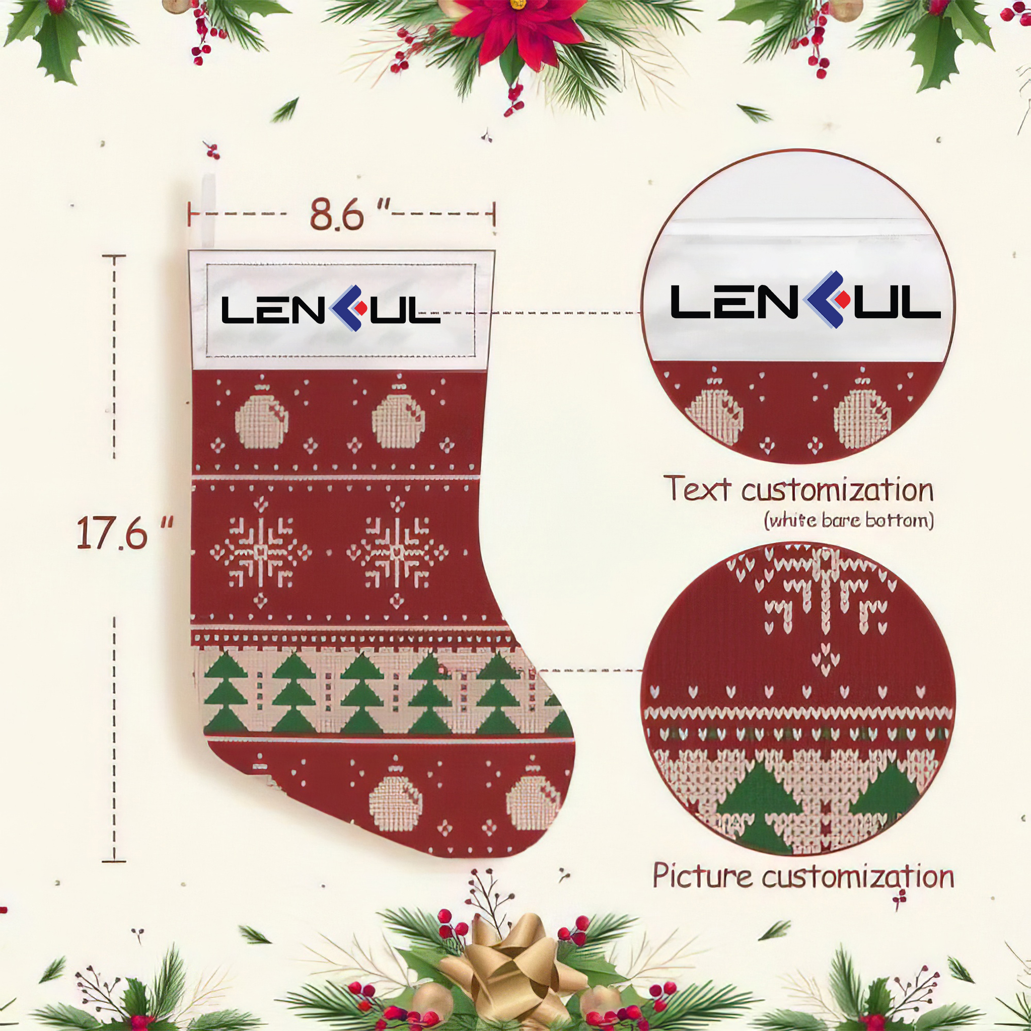 US 3D Christmas Stocking