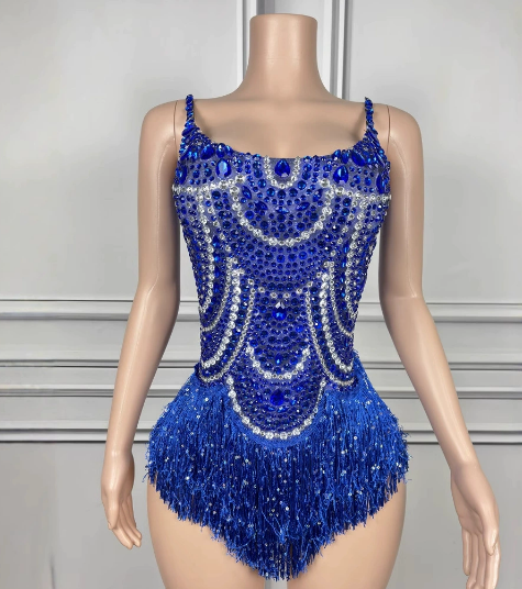 Crystals Tassel Bodysuit