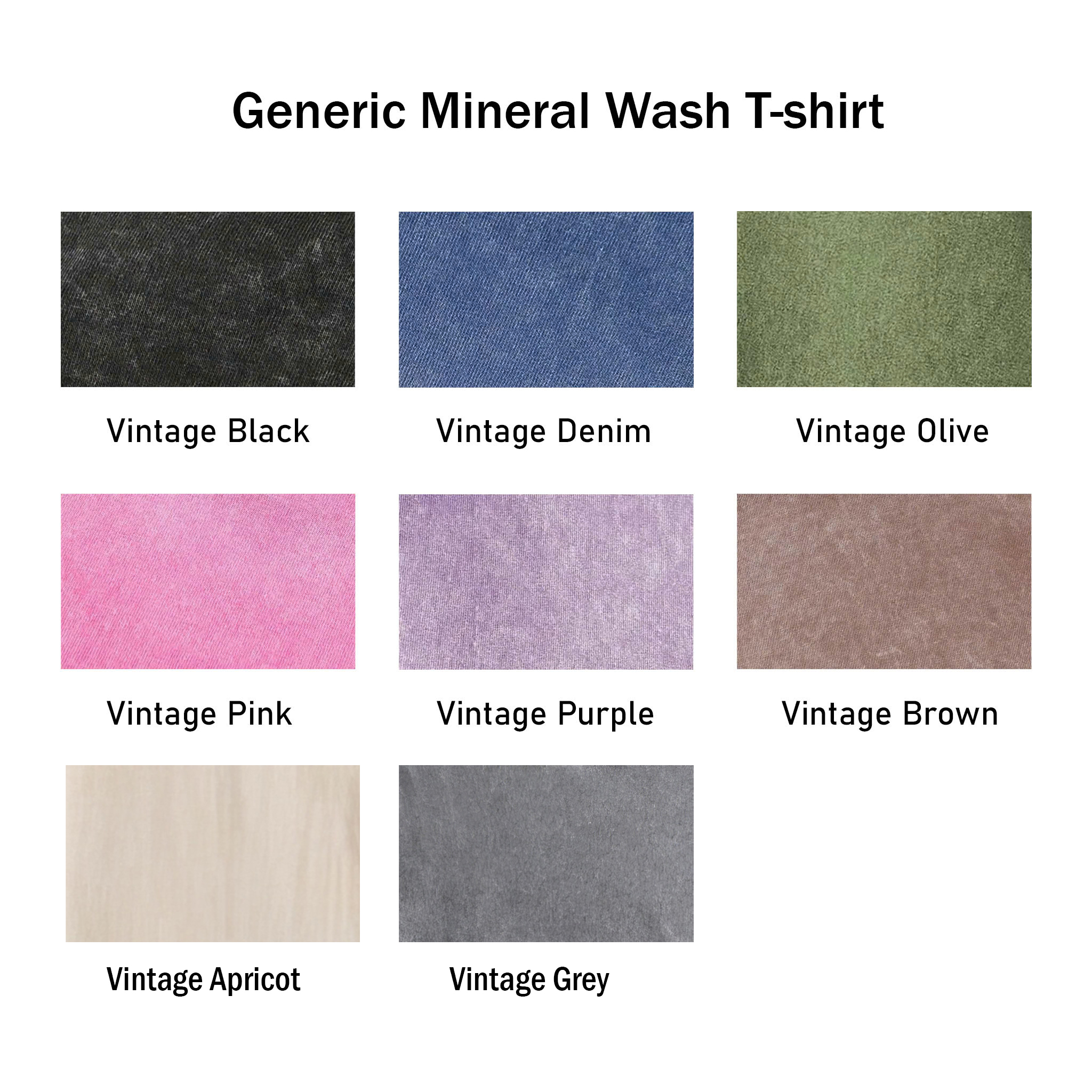 US Generic Wash T-shirt DTG (Over Size Printing)