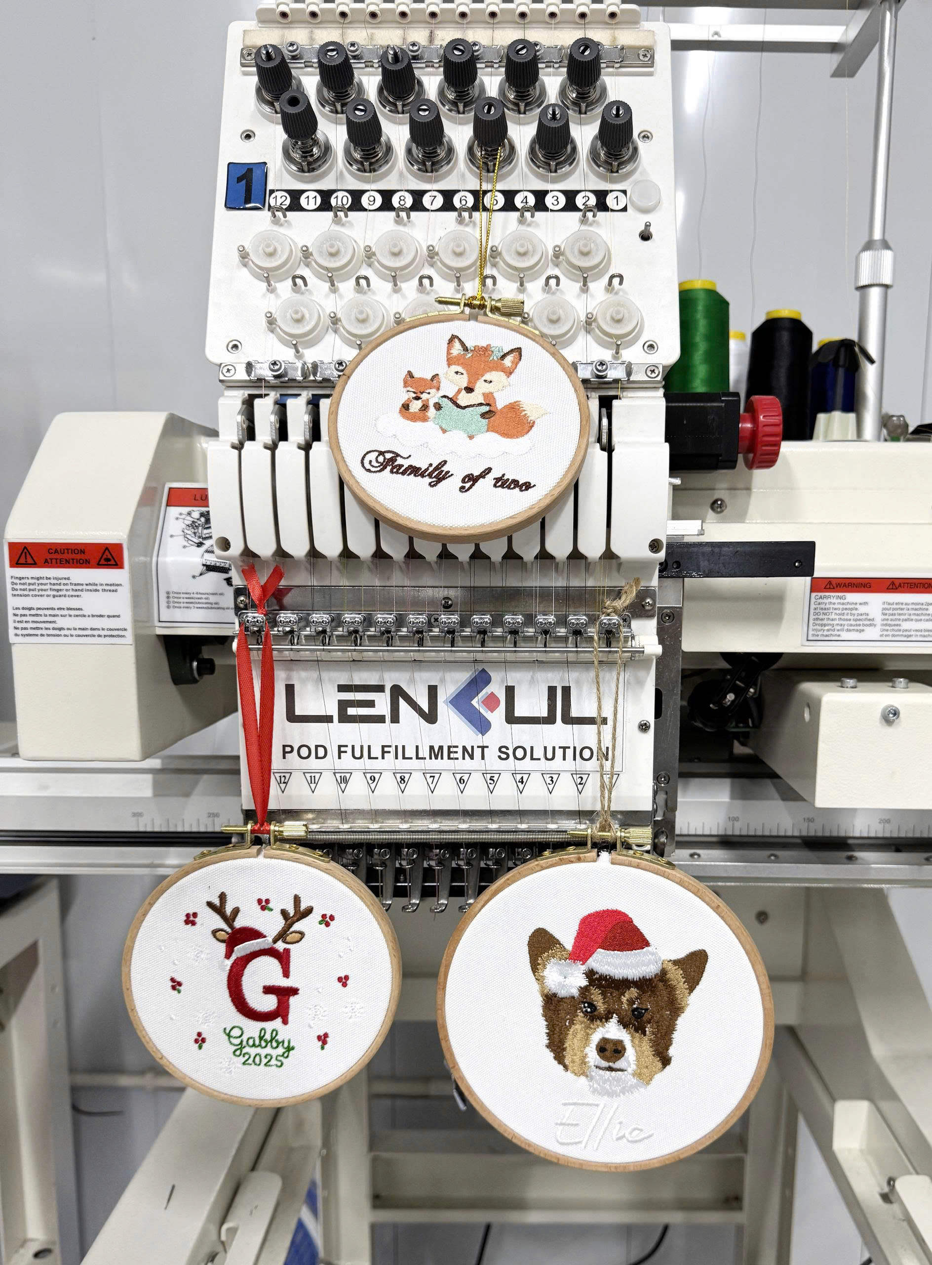 VN Embroidered Round Ornament