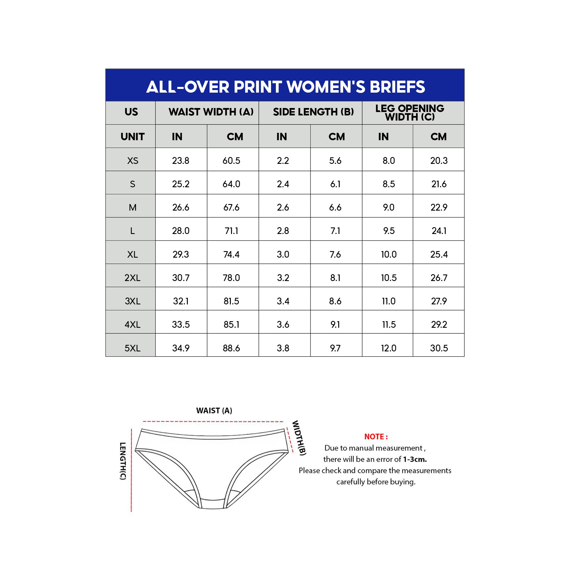 VN All Over Print Women's Briefs