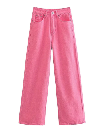 Straight Versatile Pink Drape Pants