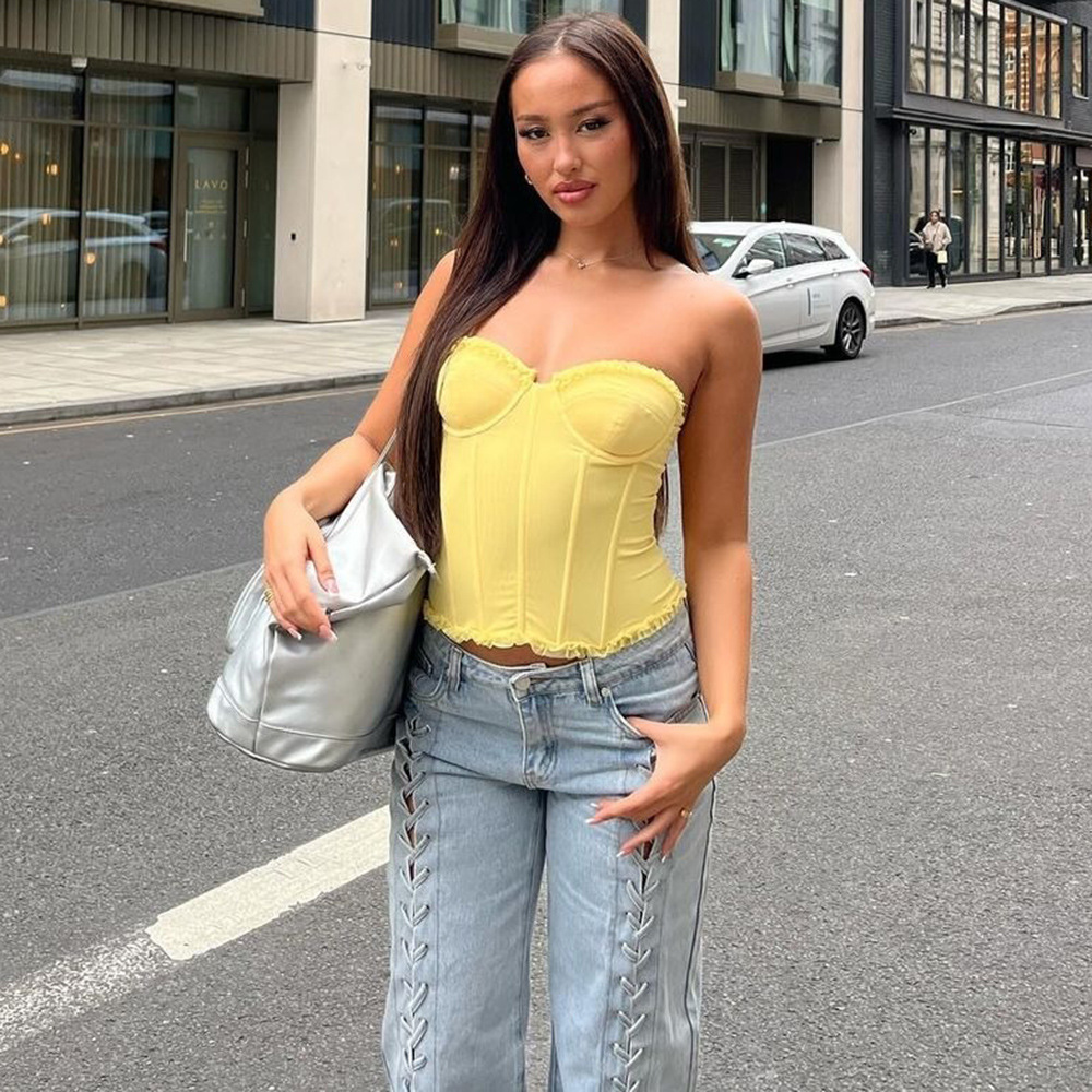 Lace Strapless Corset Top