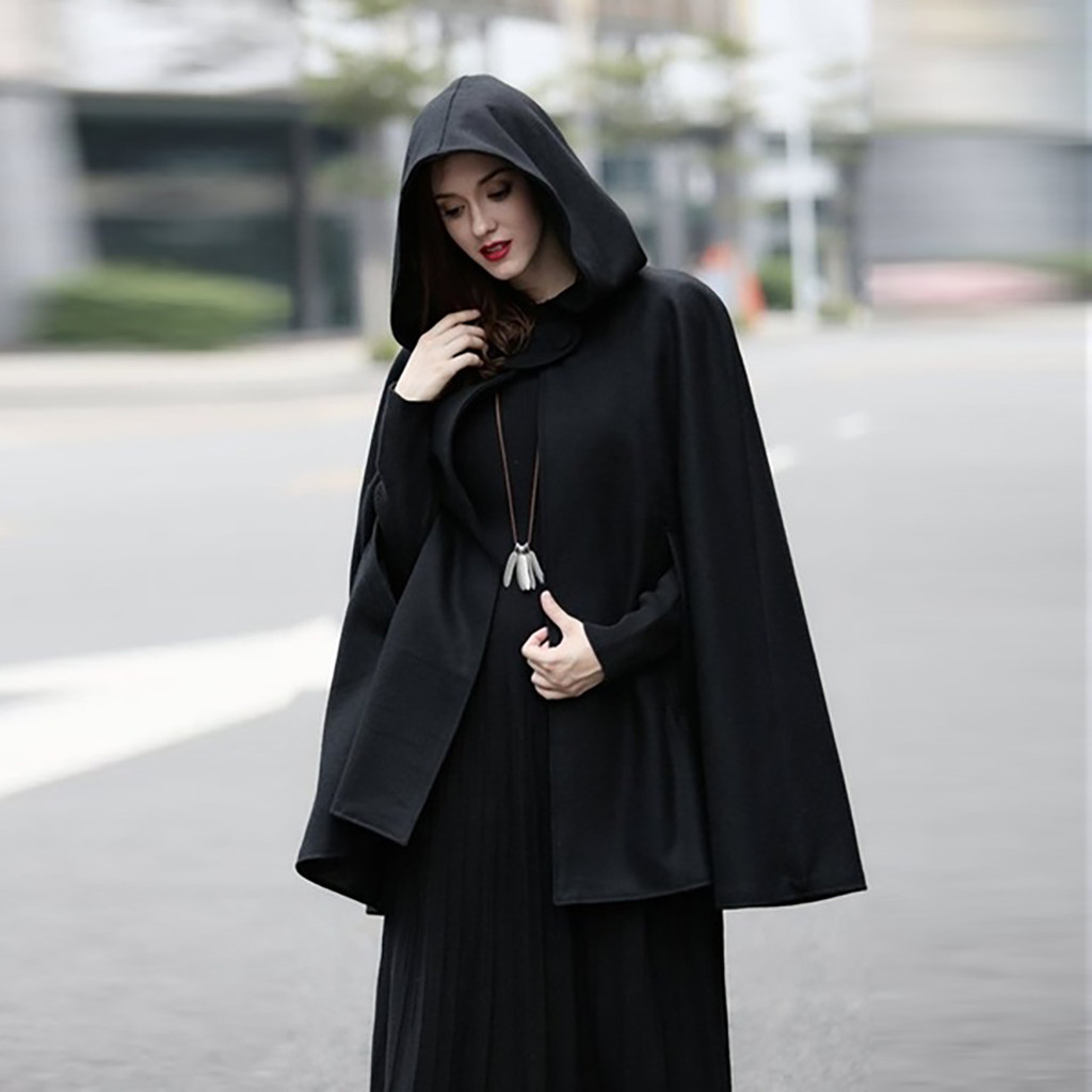 Women's Hooded Cloak Coat