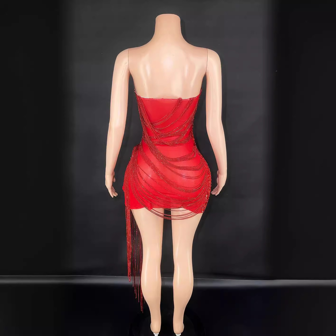 Sequin Fringe Bodycon Dress