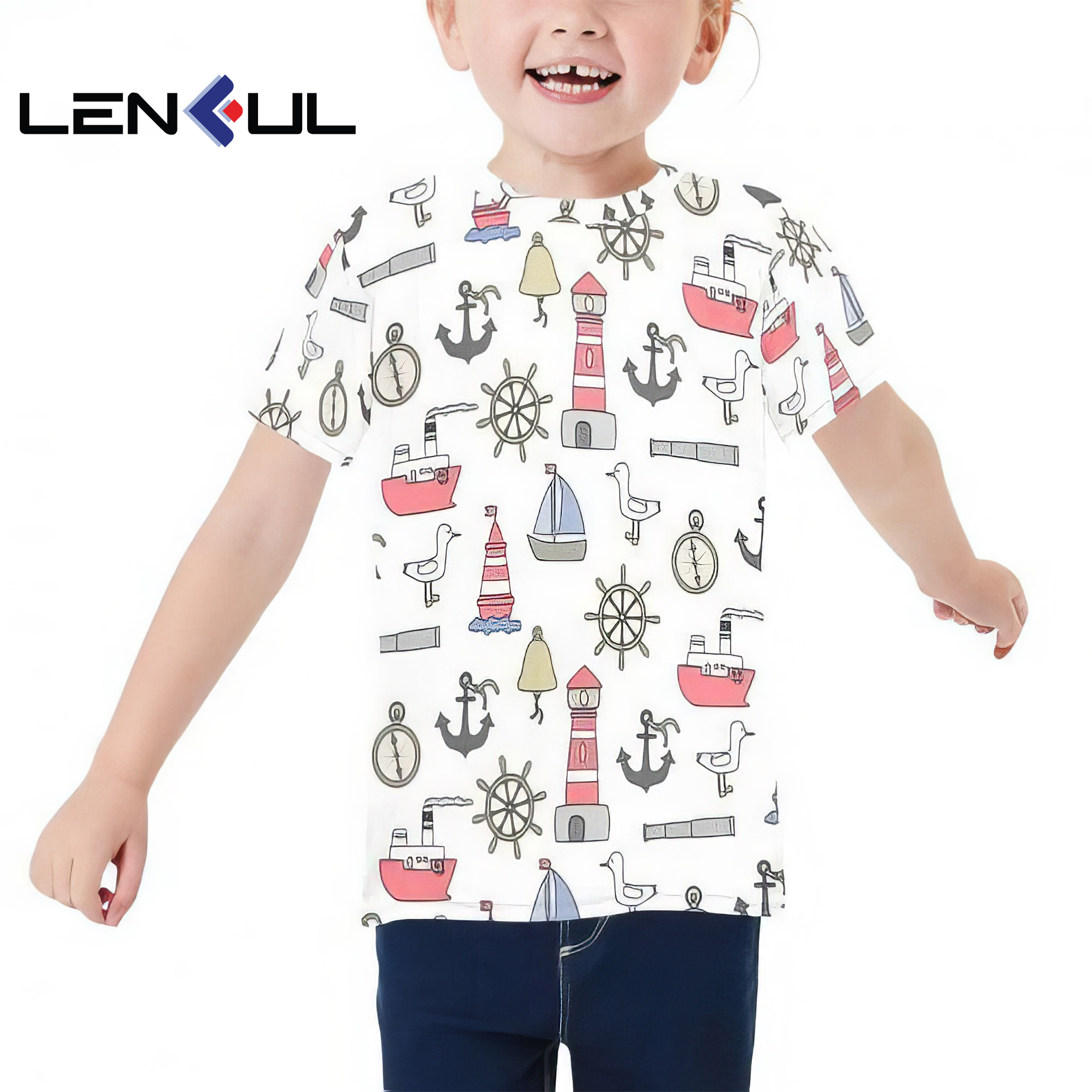 US 3D Kids' Crew Neck T-Shirt