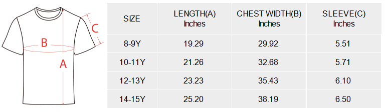 US 3D Girls' Crew Neck T-shirt