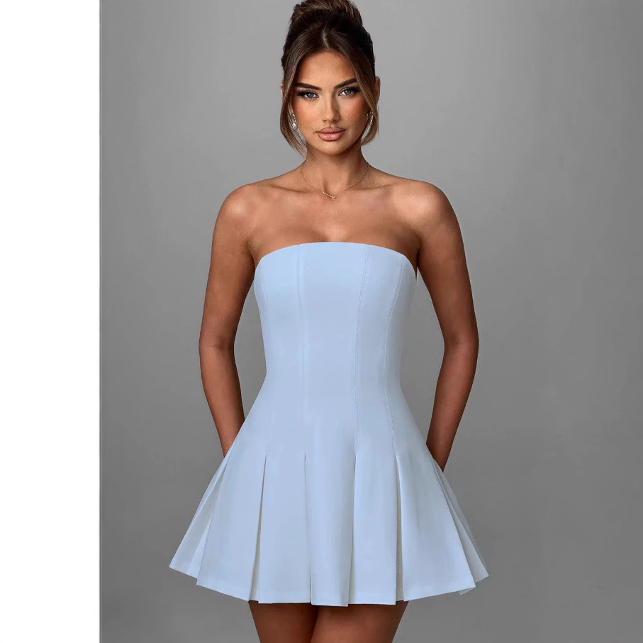 Strapless Flared Mini Dress