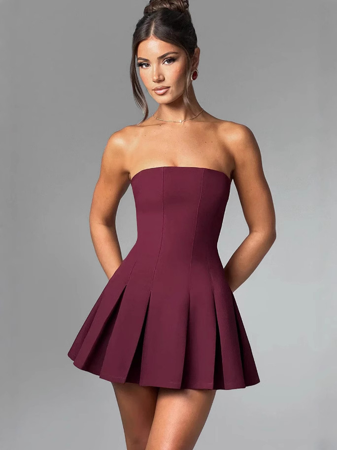 Strapless Flared Mini Dress