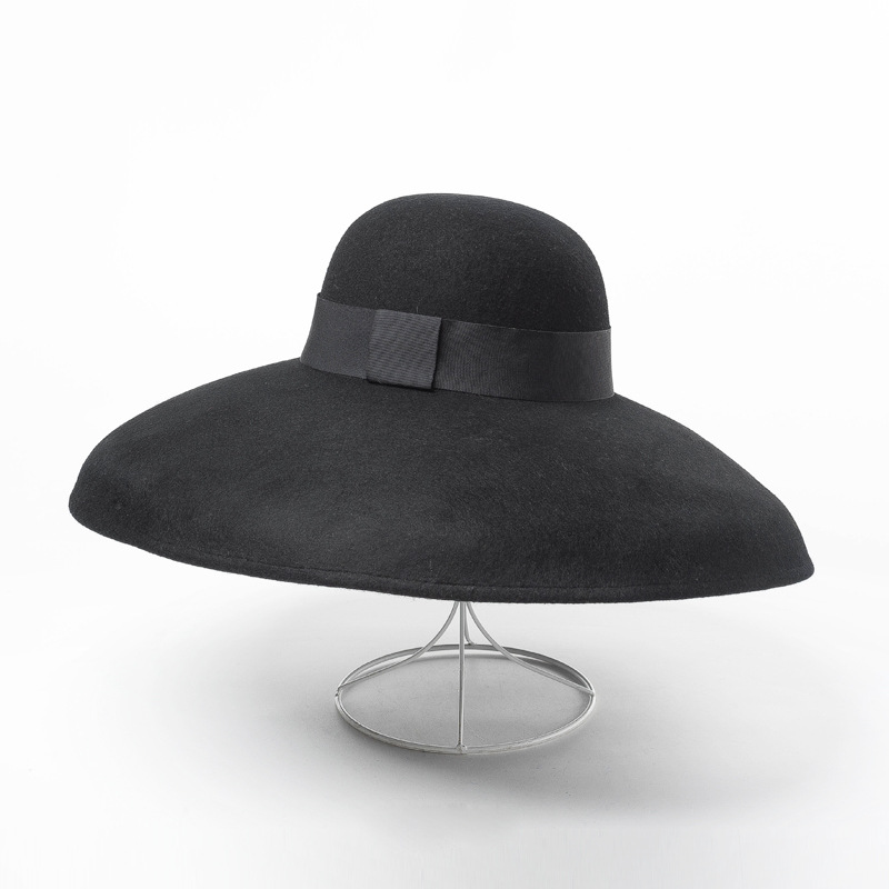 Wide-Brim Vintage Wool Felt Hat