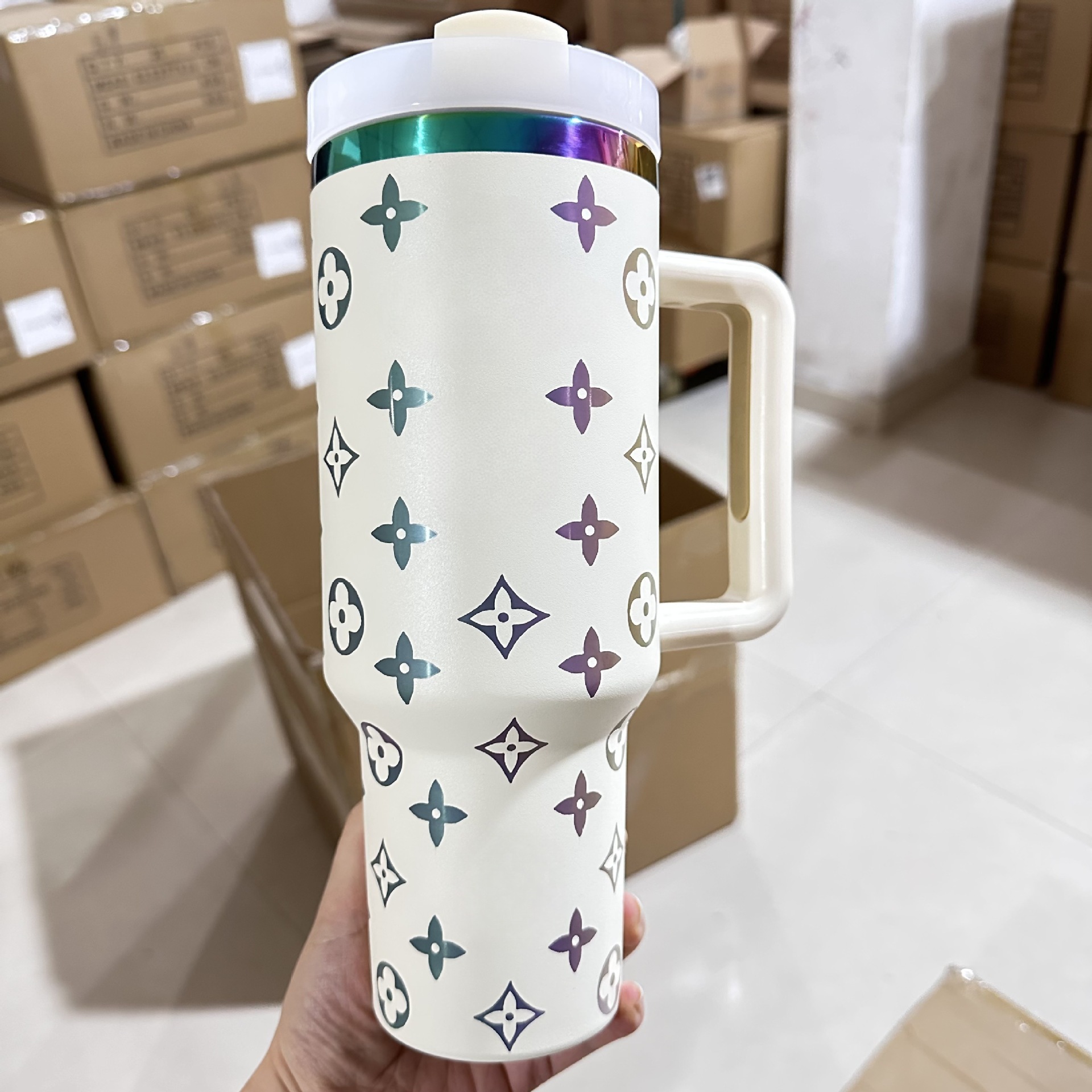 Stanley-Style 2nd Gen 40oz Stainless Steel Travel Tumbler 