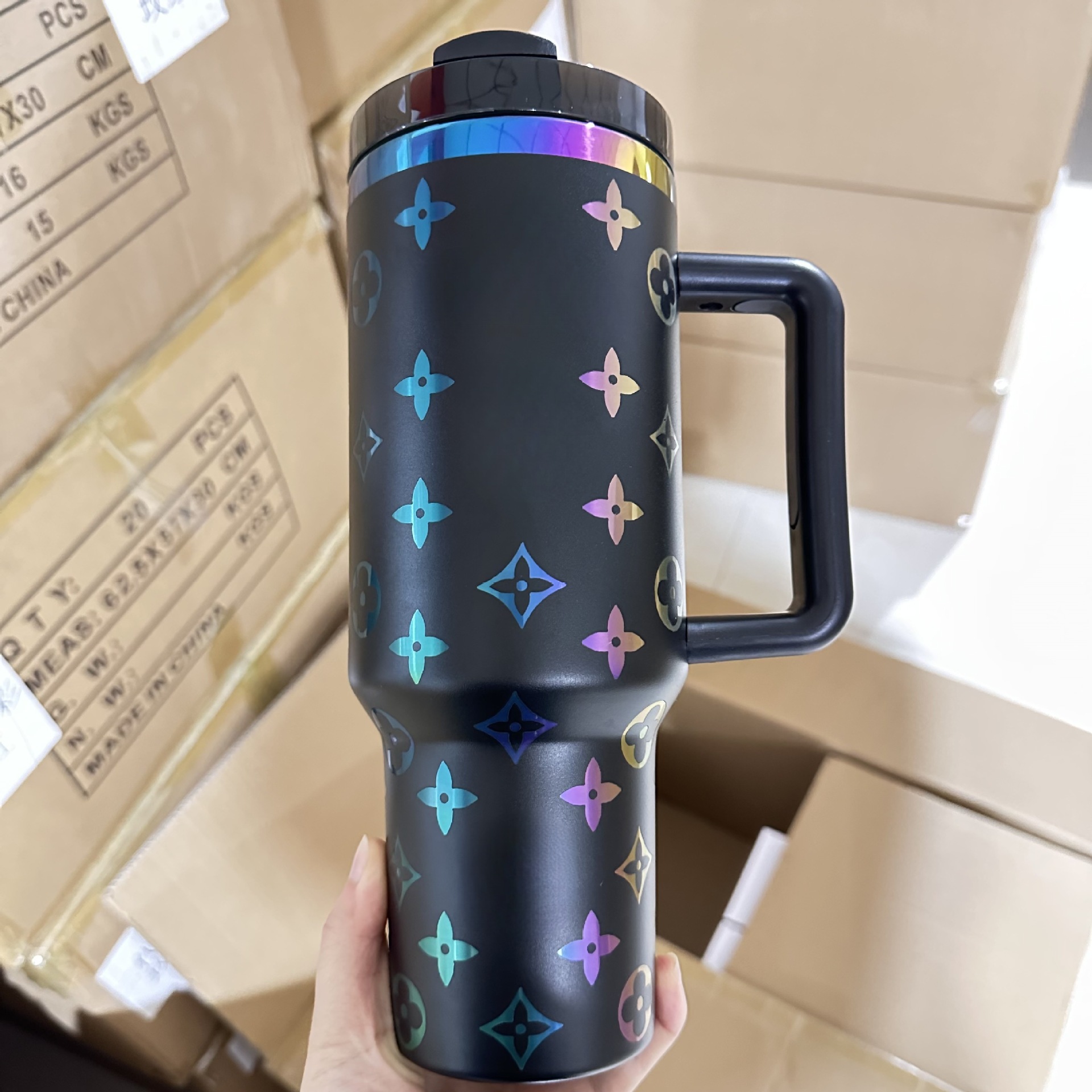 Stanley-Style 2nd Gen 40oz Stainless Steel Travel Tumbler 