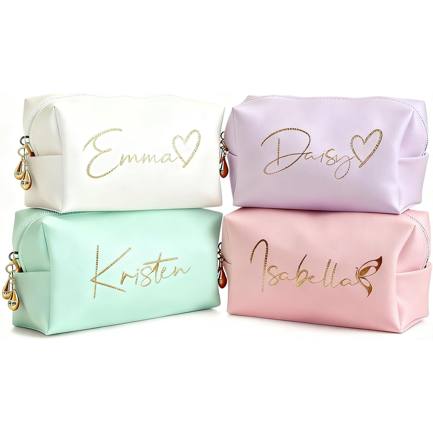 Custom Embroidered Waterproof Double-Zipper Travel Toiletry Bag