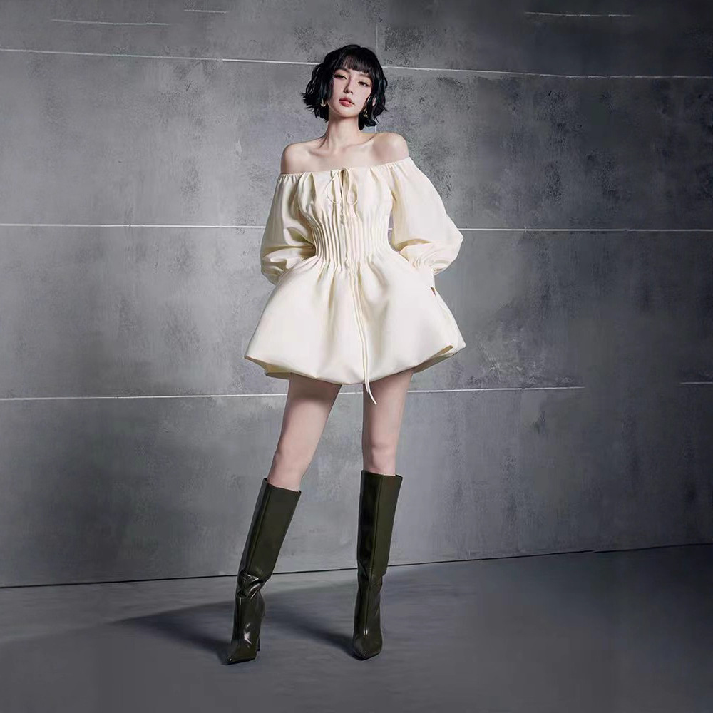 Elegant Ruched Off-Shoulder Mini Dress