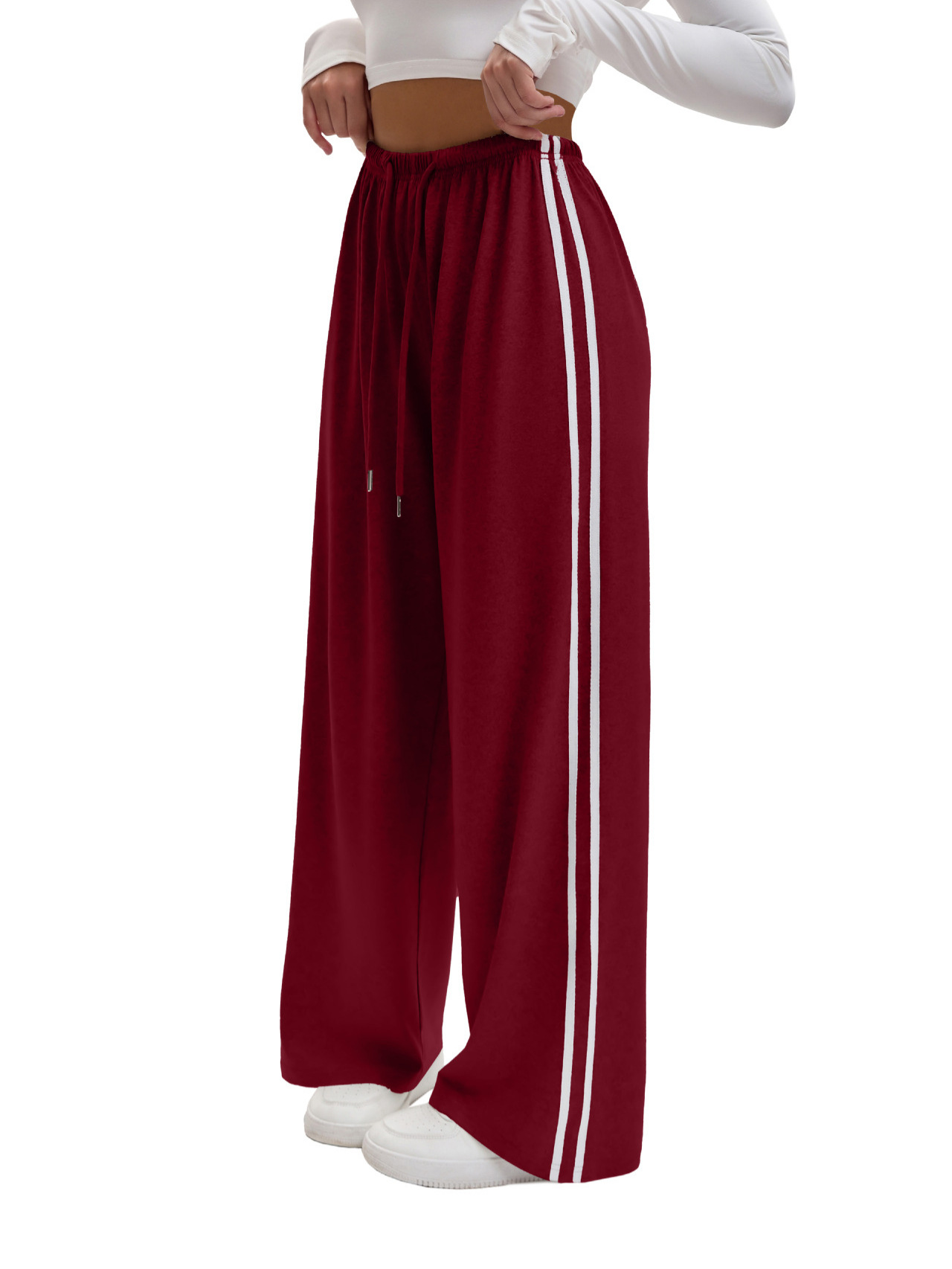 Women's Casual Wide-Leg Drawstring Pants