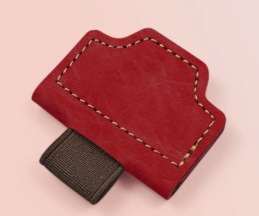 Magnetic PU Leather Page Marker with Pen Holder