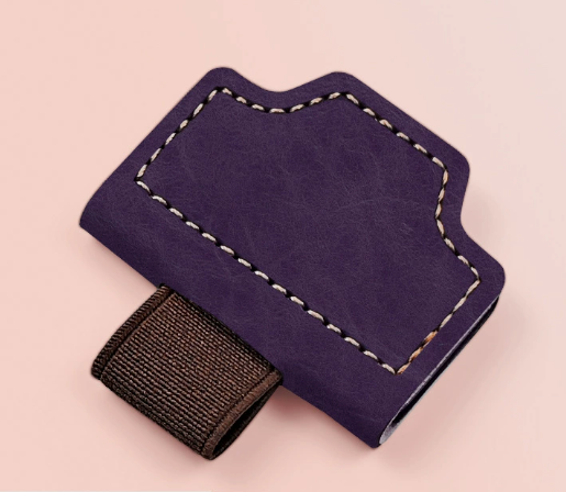 Magnetic PU Leather Page Marker with Pen Holder