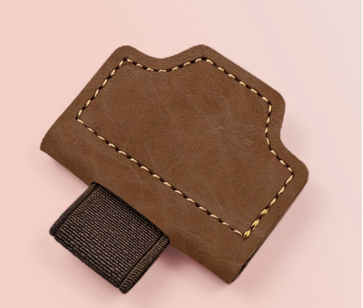 Magnetic PU Leather Page Marker with Pen Holder