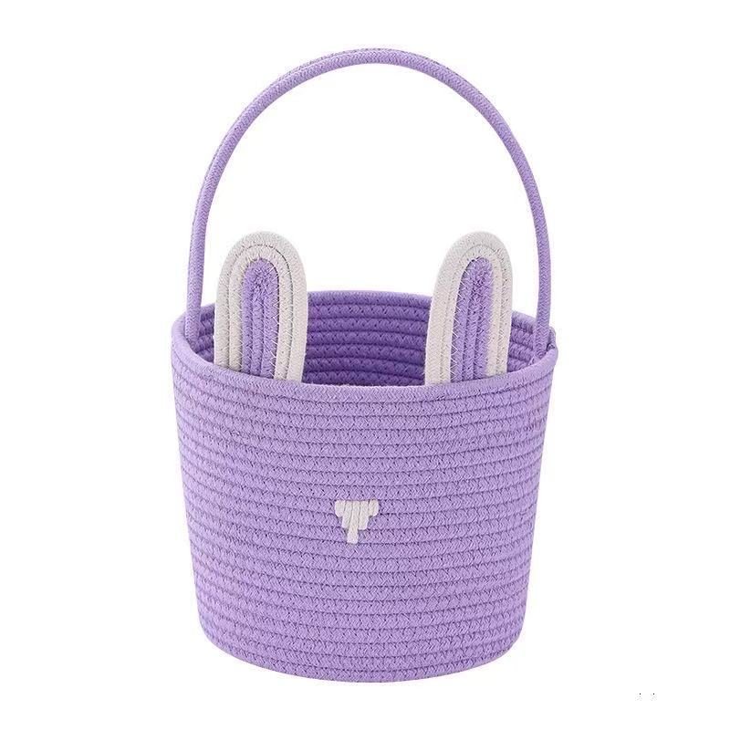 Personalized Easter Bunny Rope Storage Basket