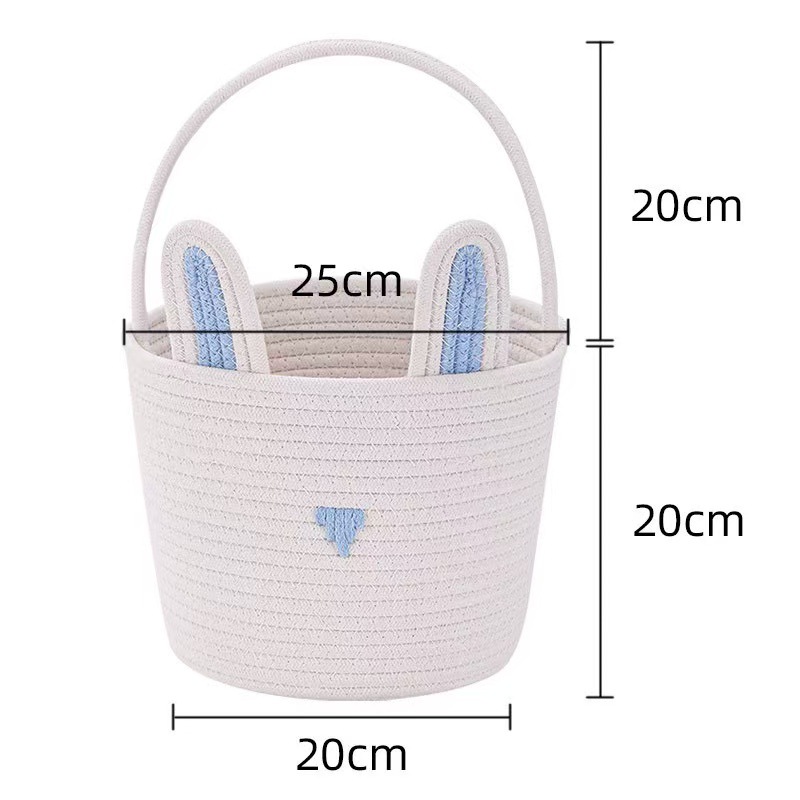 Personalized Easter Bunny Rope Storage Basket