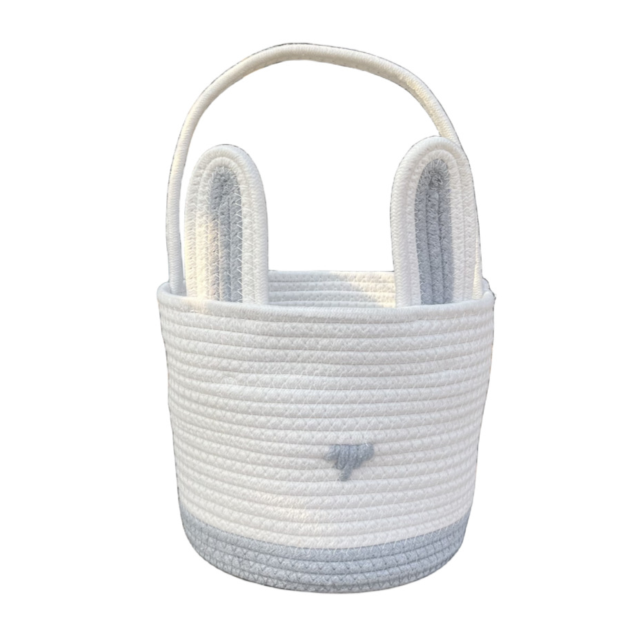 Personalized Easter Bunny Rope Storage Basket