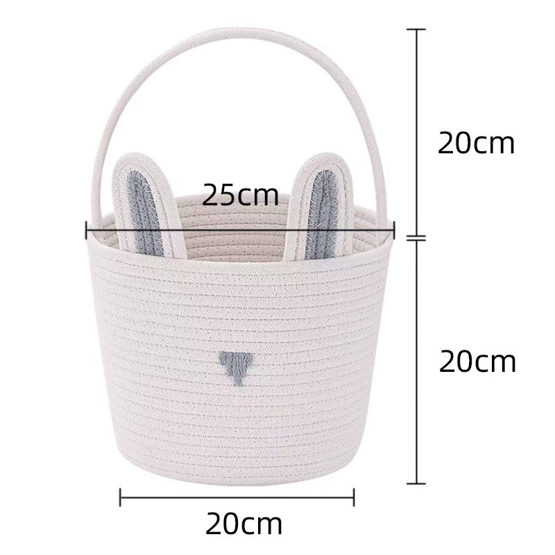 Personalized Easter Bunny Rope Storage Basket