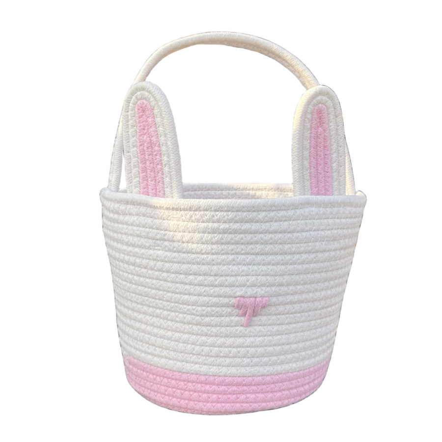 Personalized Easter Bunny Rope Storage Basket