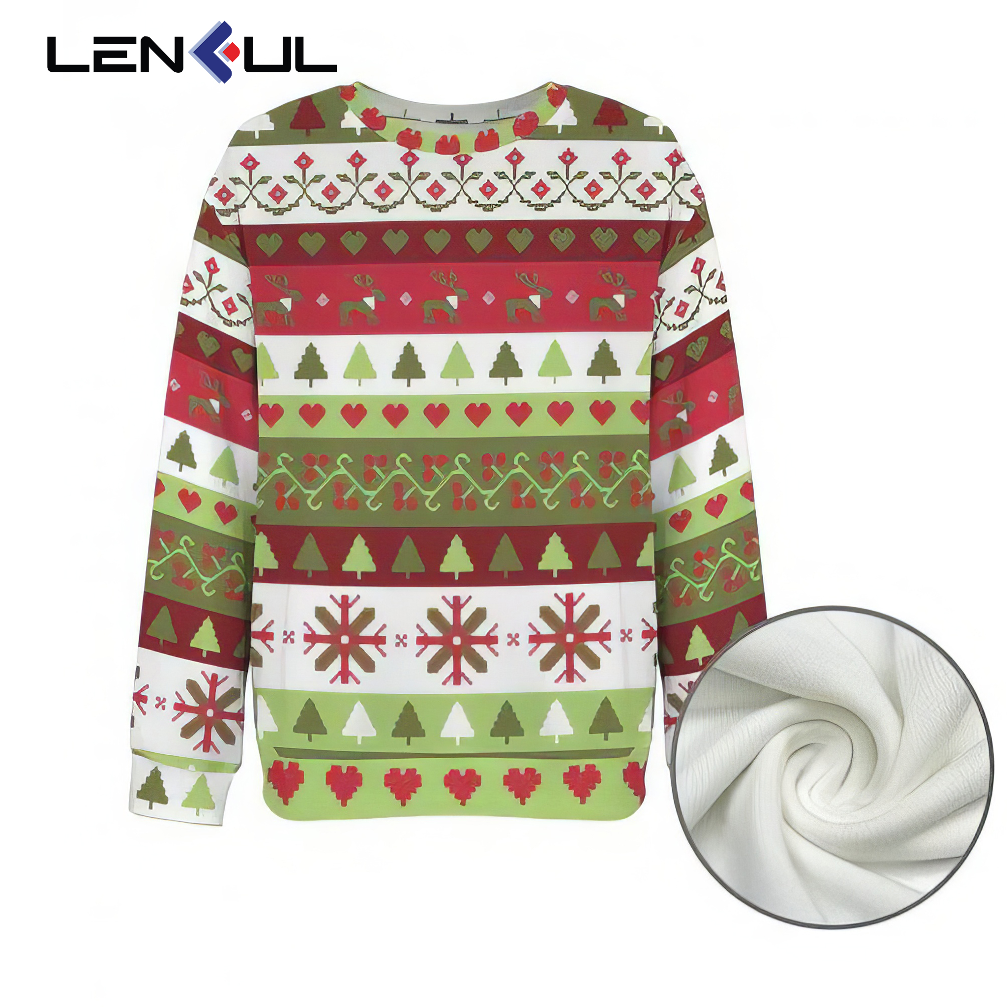 US 3D Women's Crew Neck Sweater