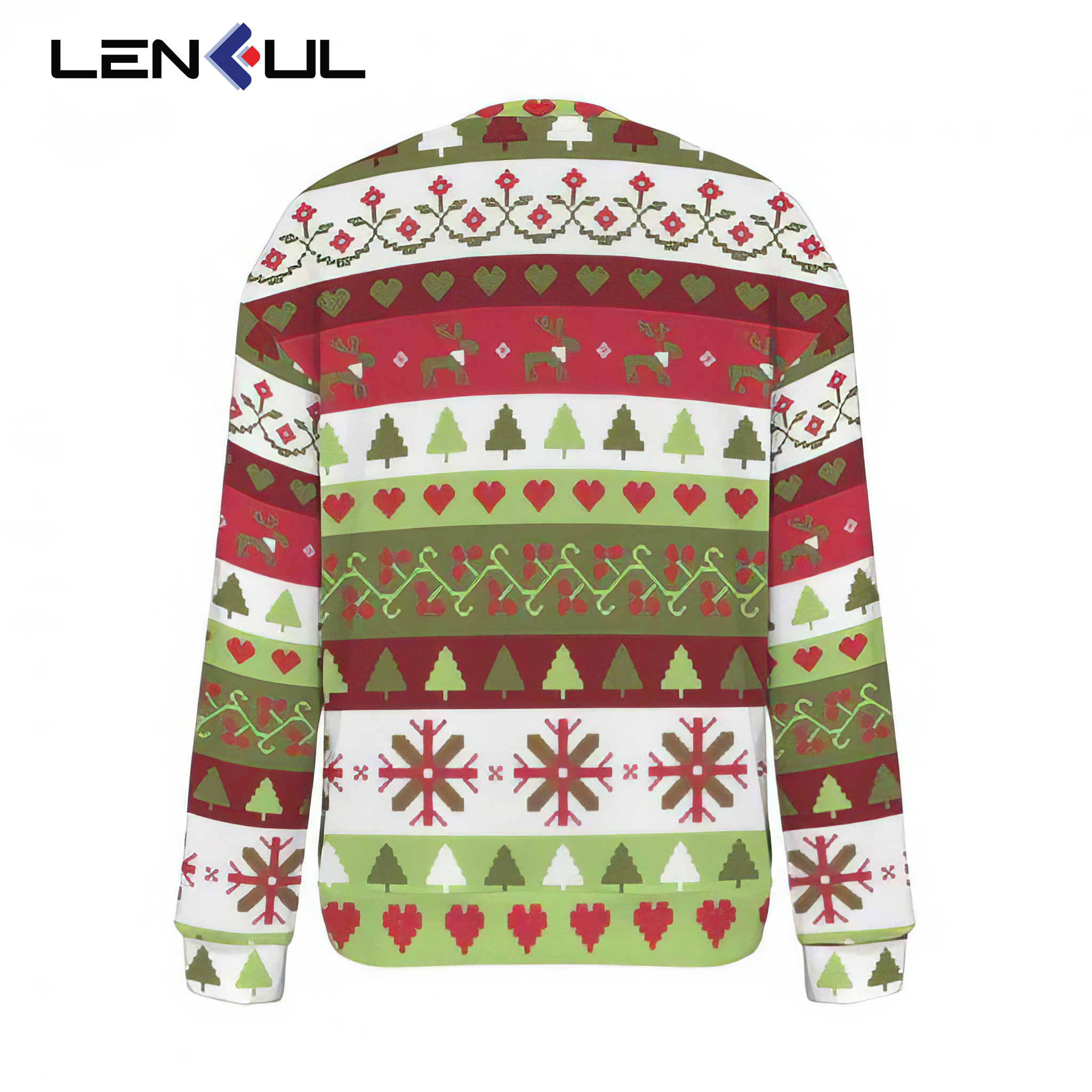 US 3D Women's Crew Neck Sweater