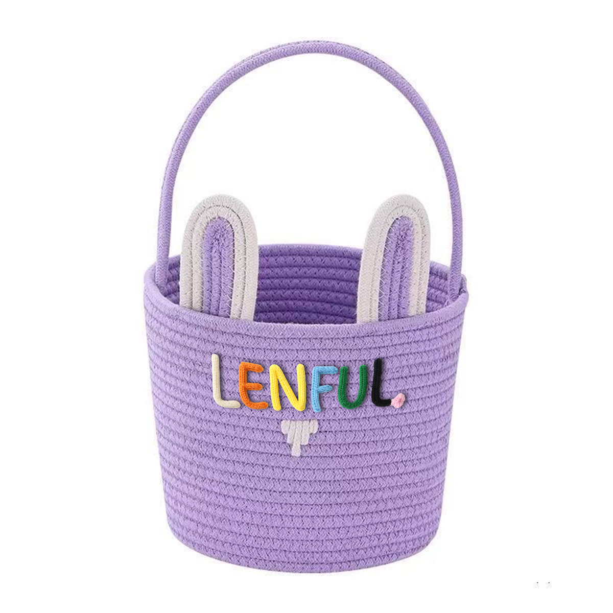 Personalized Easter Bunny Rope Storage Basket