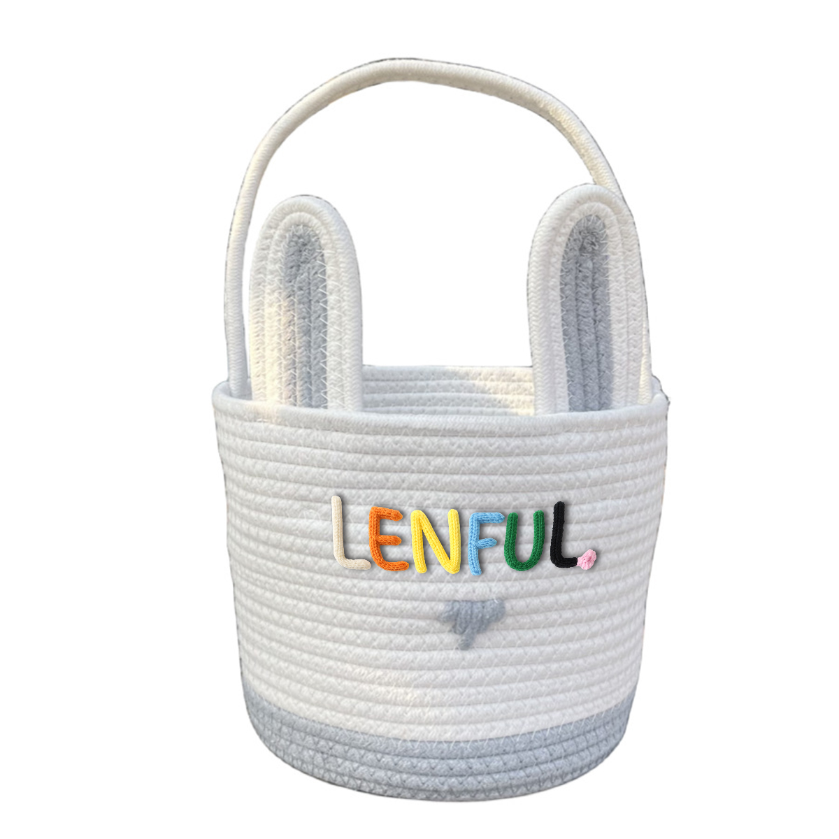 Personalized Easter Bunny Rope Storage Basket