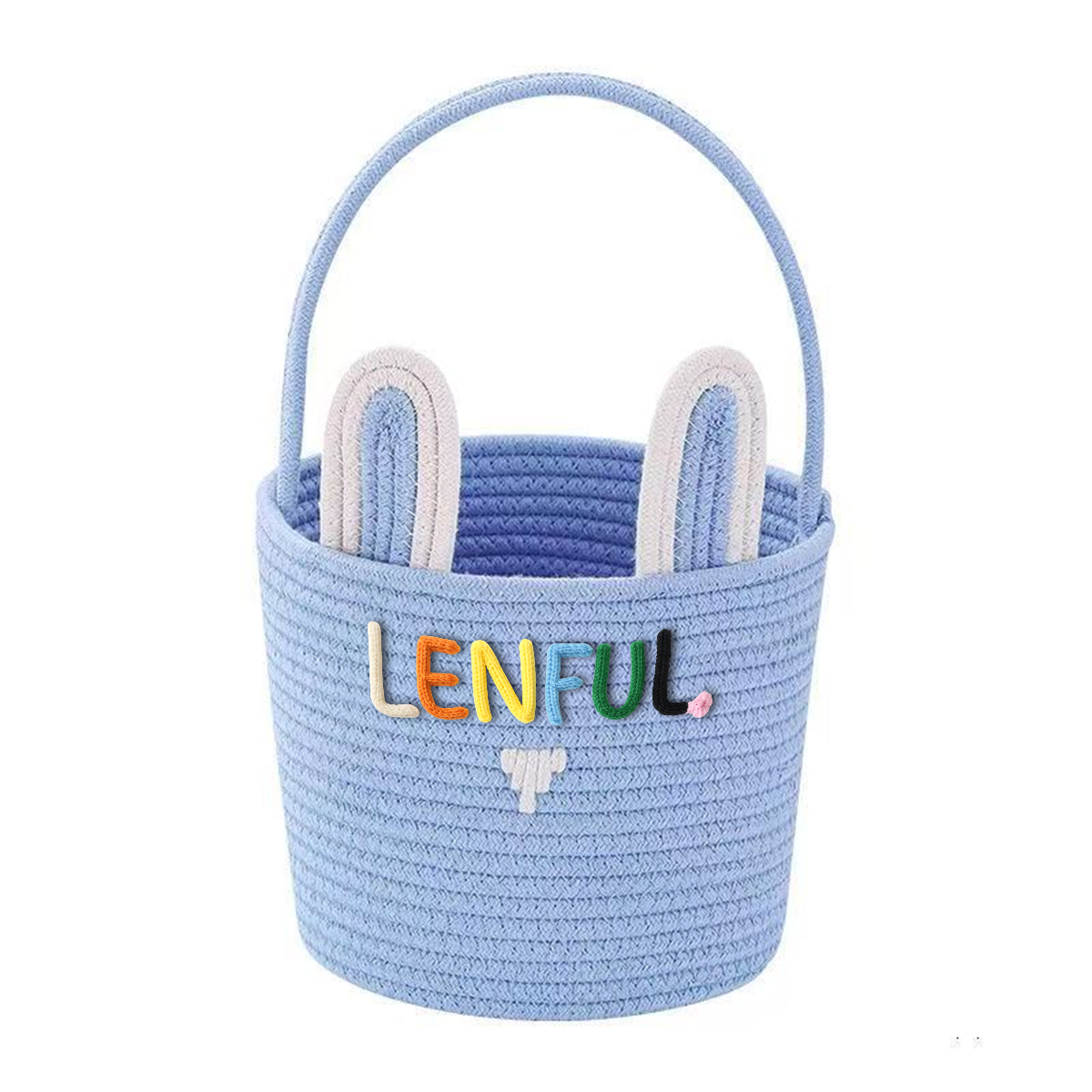 Personalized Easter Bunny Rope Storage Basket