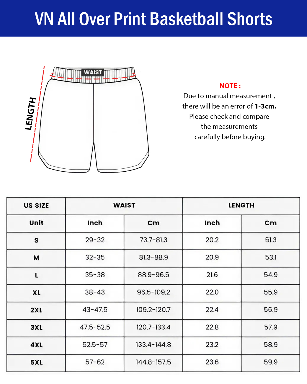 VN All Over Print Basketball Shorts