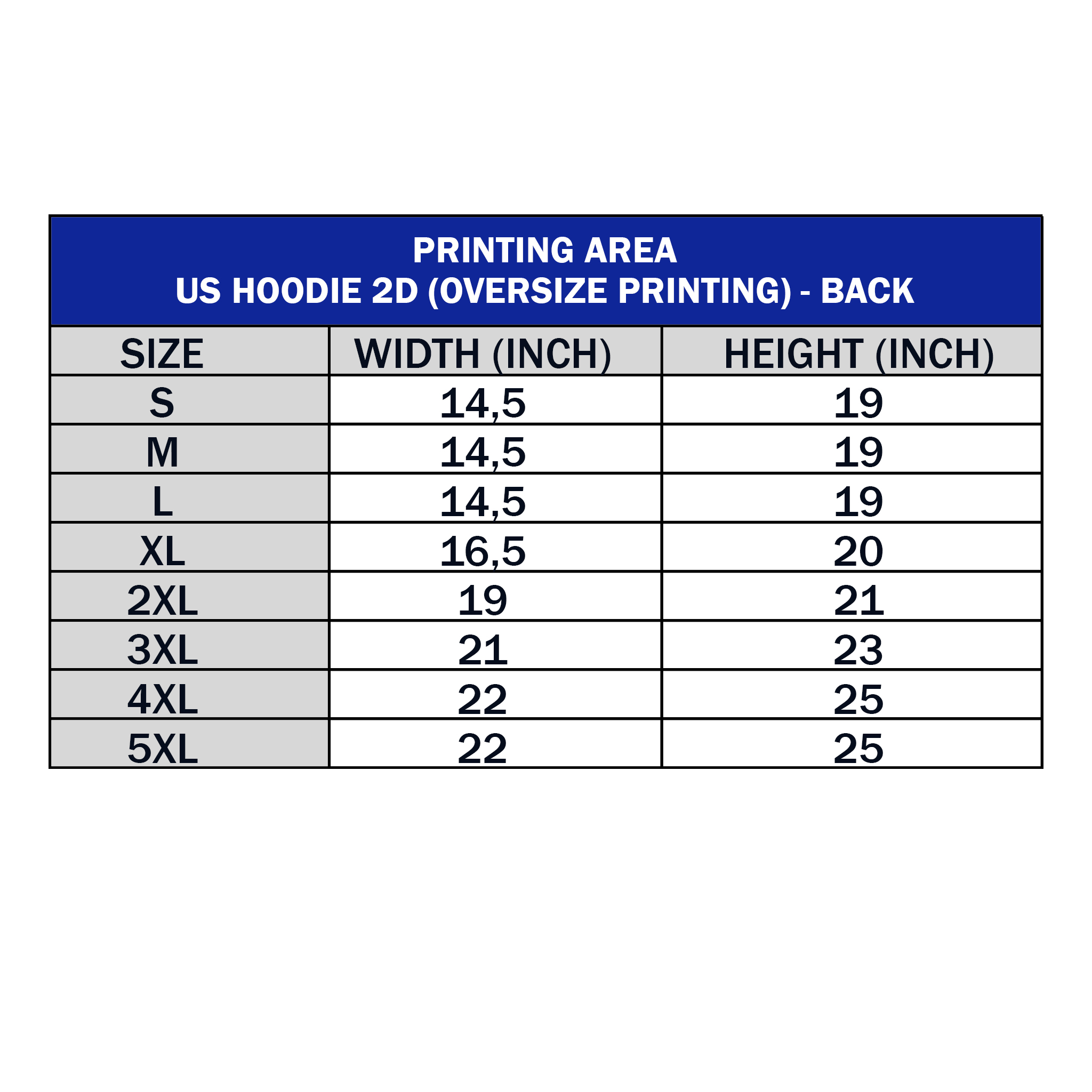 US Hoodie 2D (Oversize printing)